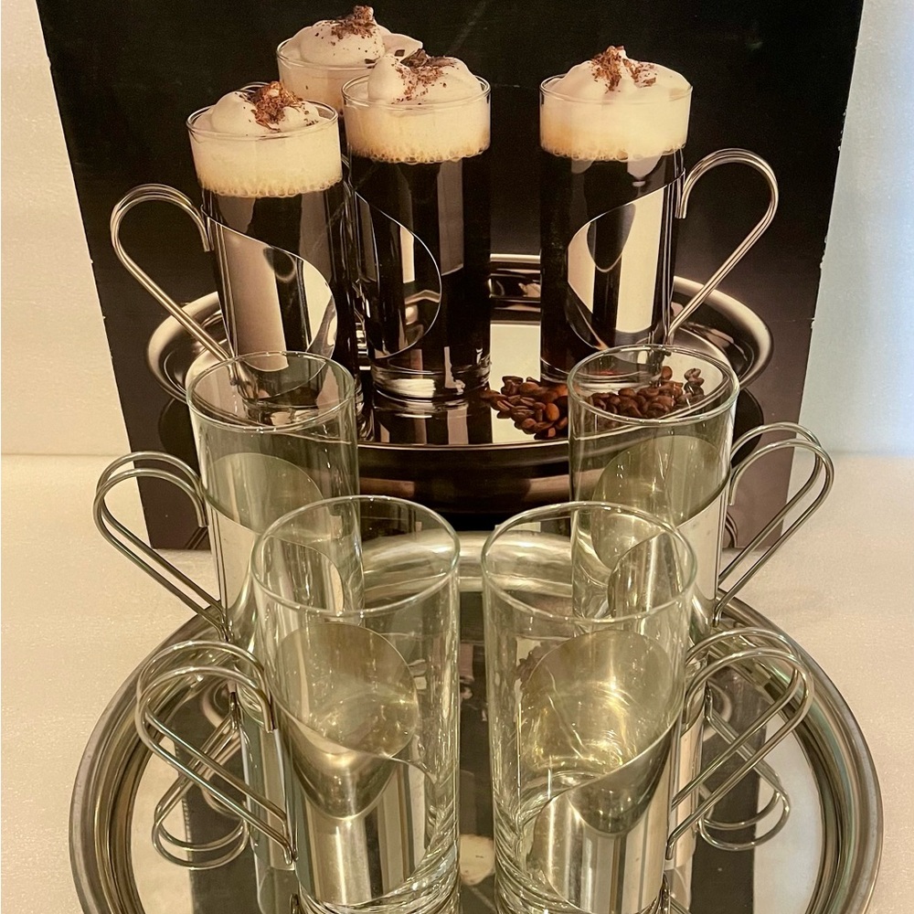 5 Piece Irish Coffee Tea Set The Regency Collection Made In Denmark Tray & Box